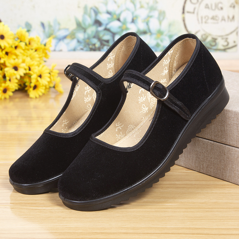 老北京布鞋加厚平底舒适工装鞋