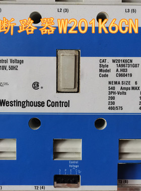 美国进口西屋westinghouse断路器W201K6CN现货