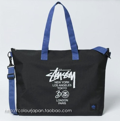 【COLOUR】日本 潮牌 黑色 蓝色背带 有内袋 2WAY 斜挎包