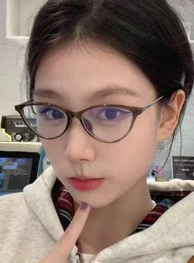 8克超轻猫眼眼镜近视女可配散光度数高级感素颜眼睛镜框架8238