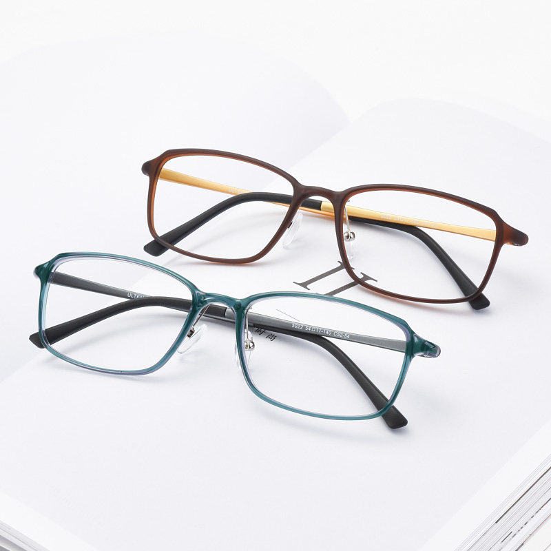超轻钨钛塑钢舒适不下滑眼镜框男女时尚简洁方框配近视散光防蓝光
