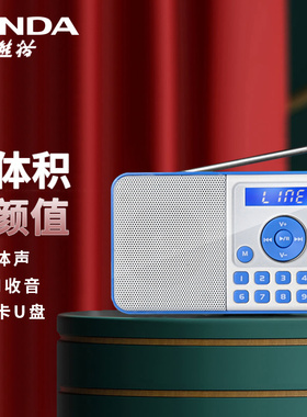 熊猫DS172老年收音机老人专用便携式播放器多功能插卡录音半导体