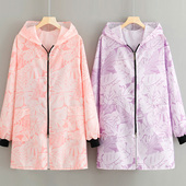 高档印花围裙不掉色防水工作服不沾毛罩衣长袖 大人厨房家用洋气女