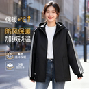 简约加绒冬款 防水家用上班干活防脏衣工作服男女围裙外套 罩衣长袖