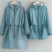 长袖 成人带袖 防水围裙家用厨房罩衣薄款 上班工作服围裙收腰女高端