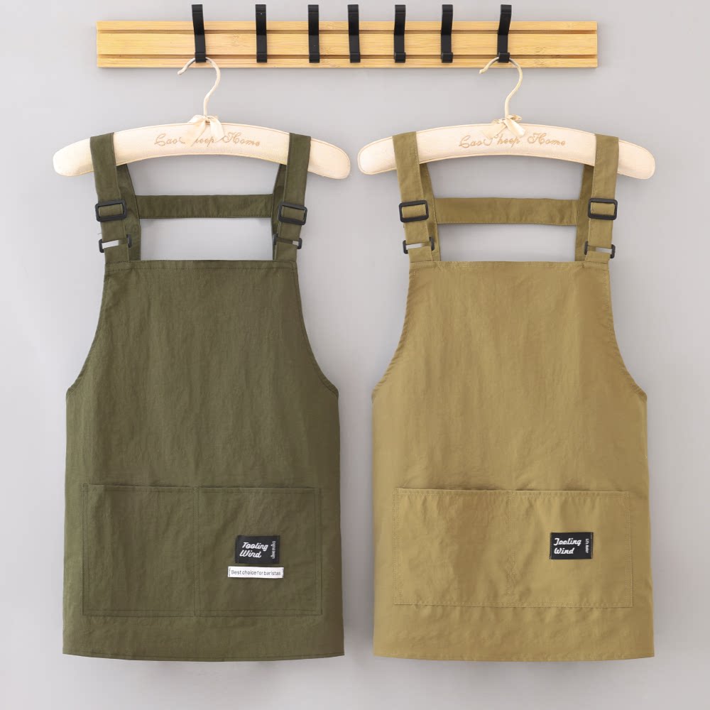 小个子女生专用短款防水围裙家用厨房防污做饭围腰定制印字工作服