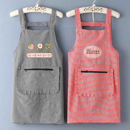 棉布简约风透气防污无袖围腰定制