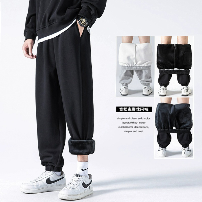 春秋纯棉运动裤男士宽松裤子卫裤