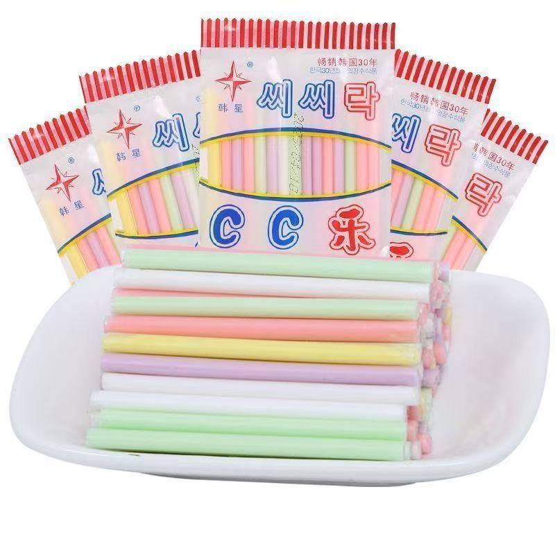 韩星cc乐吸管糖果混合味80后90儿时怀旧零食棒棒糖吸吸乐吸管糖果