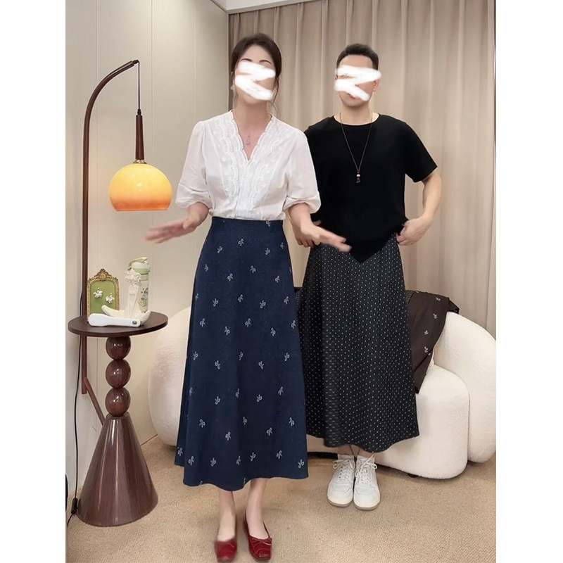 【2个长度】a字裙半身裙天丝棉半身裙