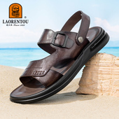 老人头凉鞋 休闲沙滩凉拖 2025外穿防滑轻便两用开车男士 男款 夏季