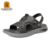 拖两穿沙滩鞋 老人头凉鞋 男 男士 休闲软底防滑透气鞋 男2025夏季 新款