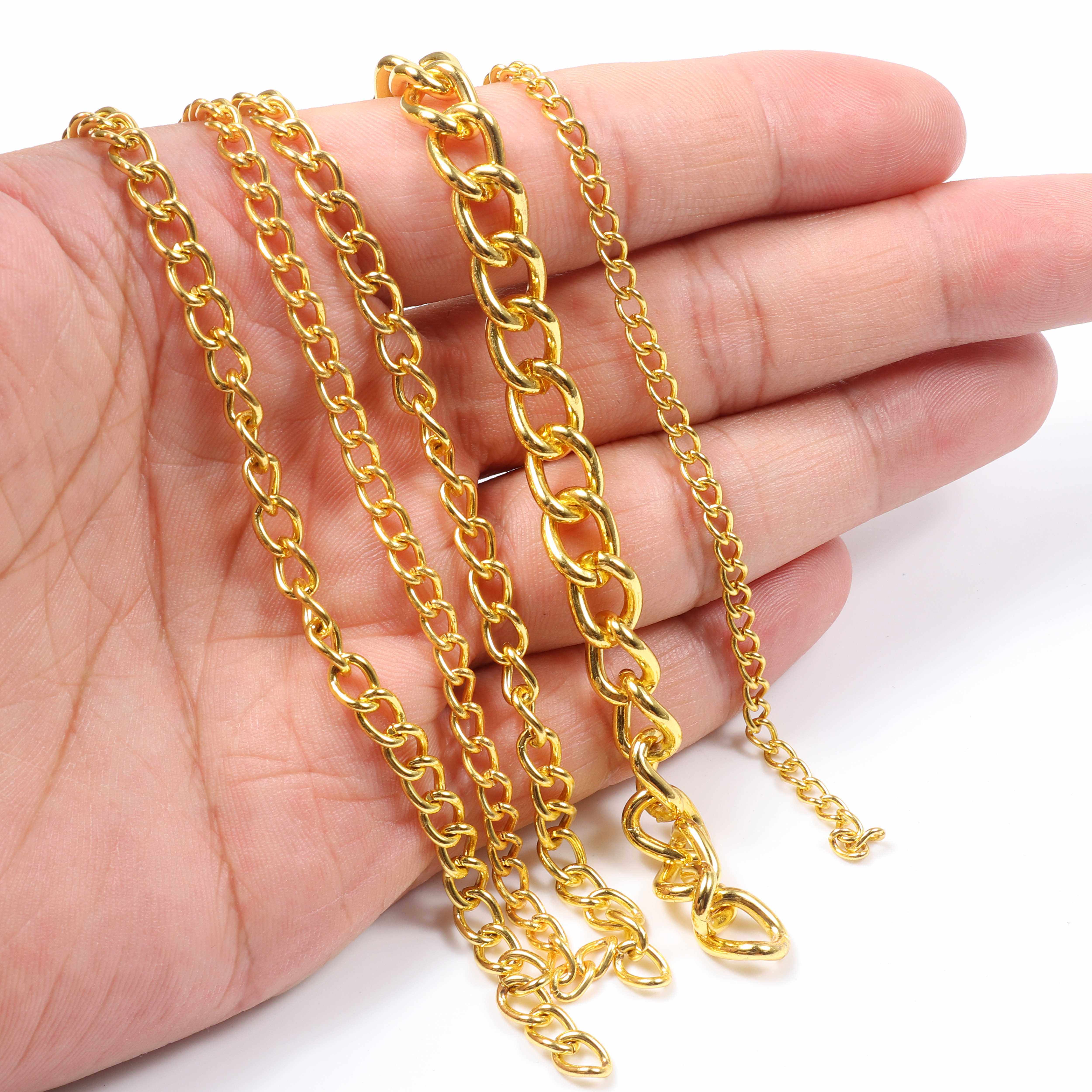 金色链子吊牌链条广告挂牌吊链海报吊链细日光灯吊灯铁挂链花盆链