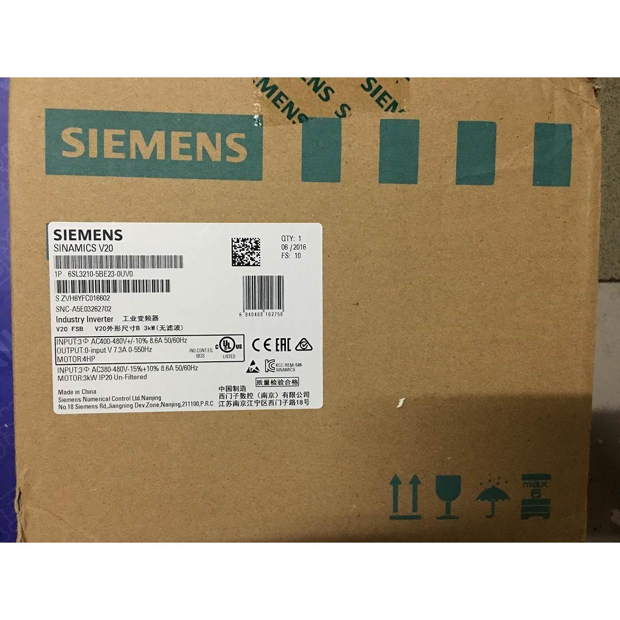 6SL3210-5BE23-0UV0 V20 380-480 V AC三相3KW 6SL32105BE230UV0