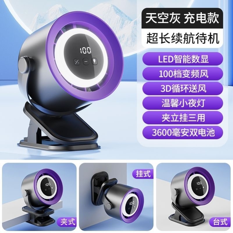 小风扇桌面夹式静音办公室小型宿
