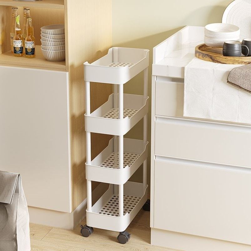 家夹缝置物架零食小推车带轮架子宿舍收纳架窄款可移动收纳柜,收纳整理,缝隙柜,淘宝优惠券,粉丝福利购,淘宝优惠卷