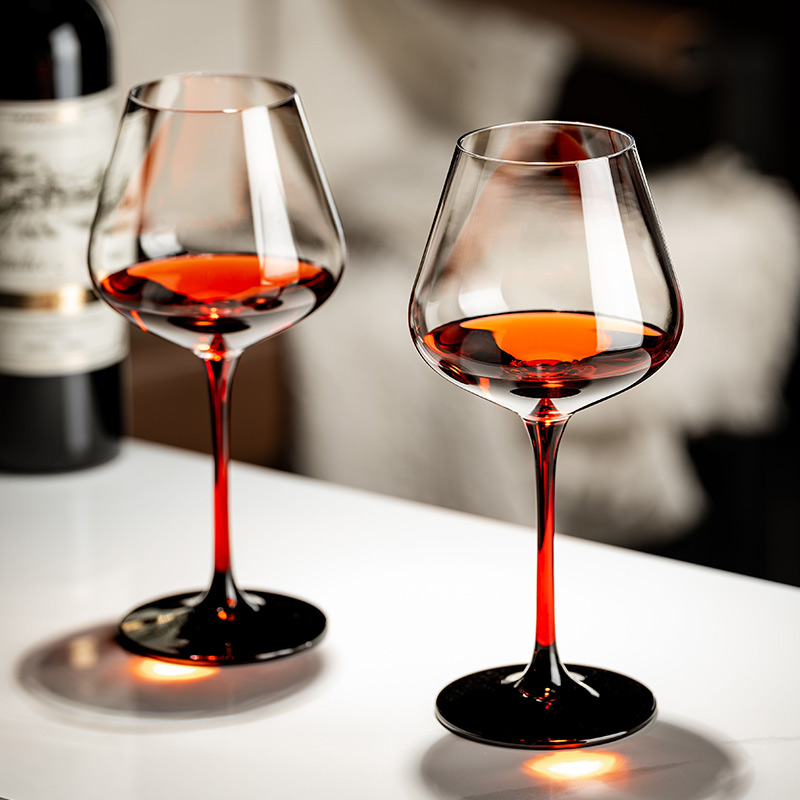 轻奢高档水晶玻璃红酒杯家用欧式勃艮第高脚葡萄酒杯子醒酒器套装