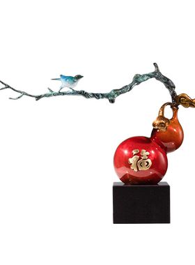 如意黄铜葫芦客厅工艺品家居摆设