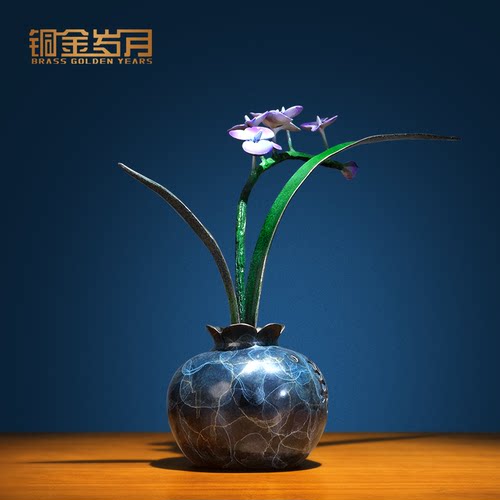 铜金岁月黄铜装饰新中式玄关