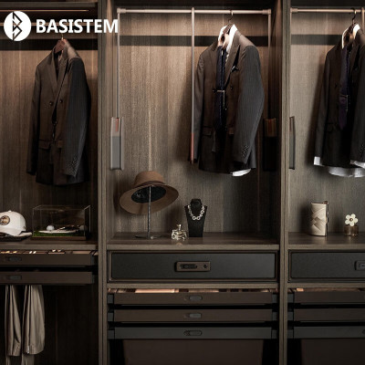 BASISTEM巴斯蒂姆衣柜拉篮Lugano卢加诺2.0真皮首饰篮衣物篮裤架