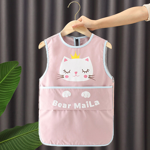 防水画画夏季薄款女宝儿童罩衣
