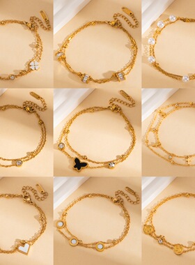 简约清新风钛钢爱心手链