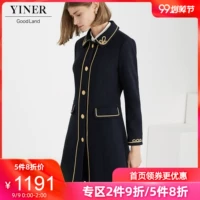 YINER GoodLand Womens 2019 Thu mới Đi lại đơn Áo ngực dài đến giữa áo khoác gió - Trench Coat áo dạ nữ