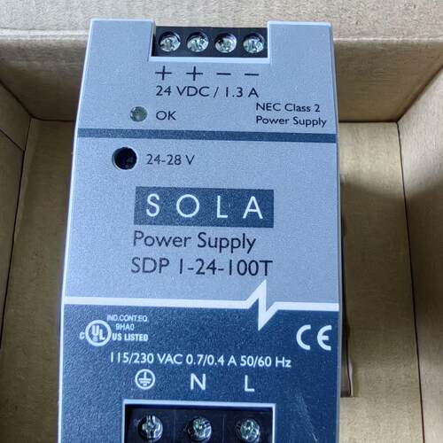 议价SOLA SDP1-24-100T 开关电源 24VDC1.3A 工业电源维修
