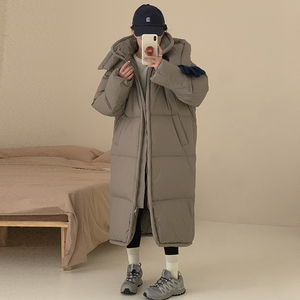 hello家韩版立体感长款大被子羽绒服女2023新款加厚保暖冬季外套