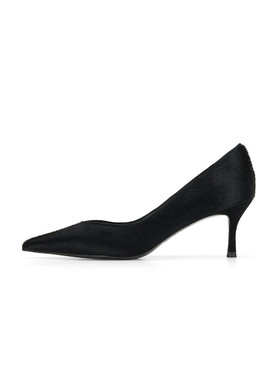 westory2025春季新款黑色百搭细跟工作通勤法式尖头浅口高跟单鞋