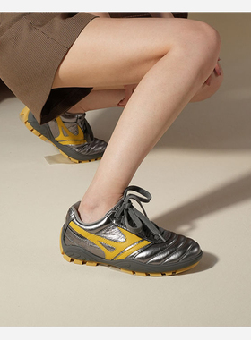 wetory2025年秋季新款柔软牛皮老钱网球风经典清新百搭76591