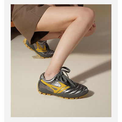 wetory2025年秋季新款柔软牛皮老钱网球风经典清新百搭76591