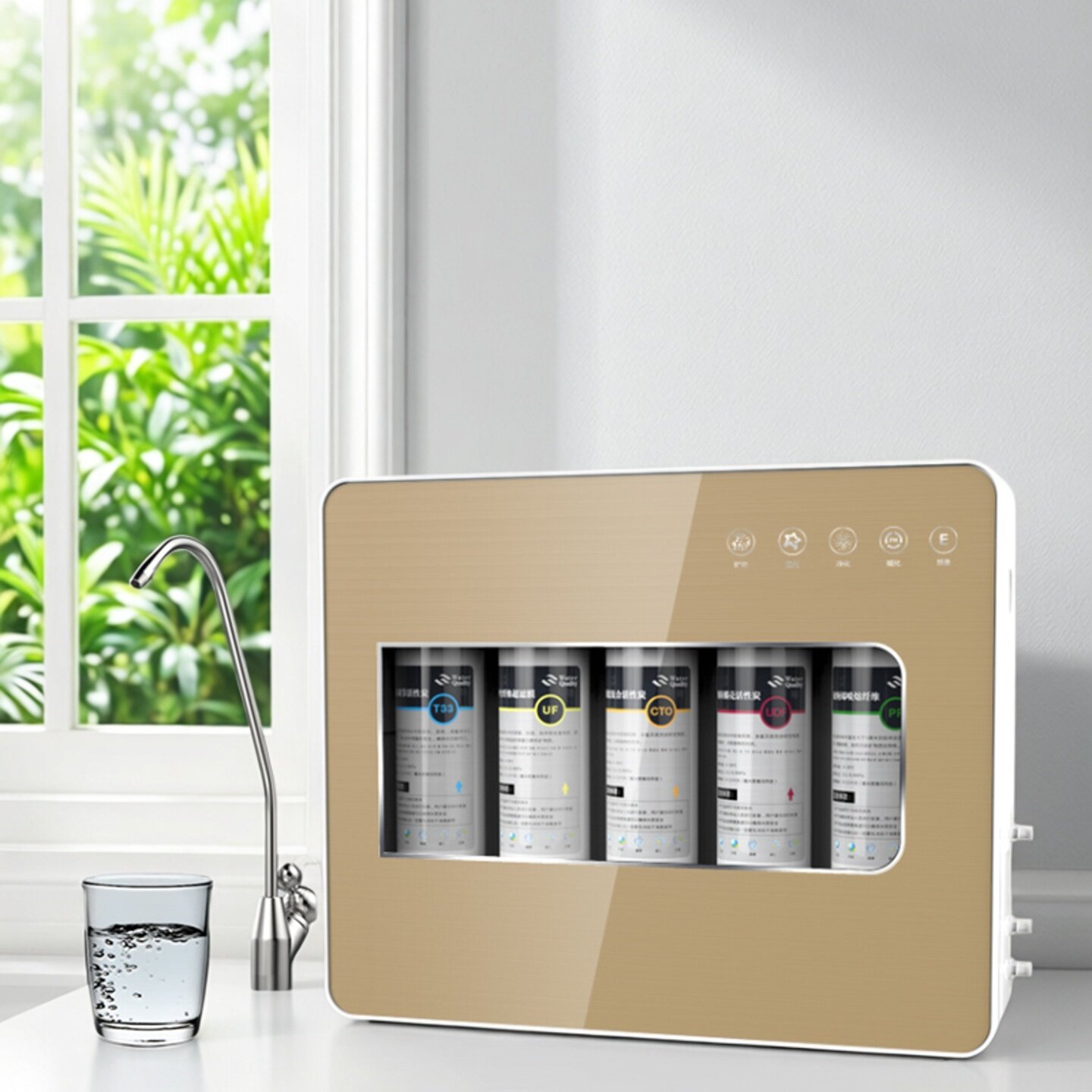 净水器家用净水机厨房自来水前置过滤器PP棉活性炭阻垢超滤饮水机