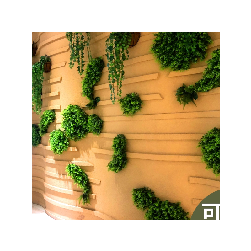 仿真塑料柳条垂吊花艺植物墙
