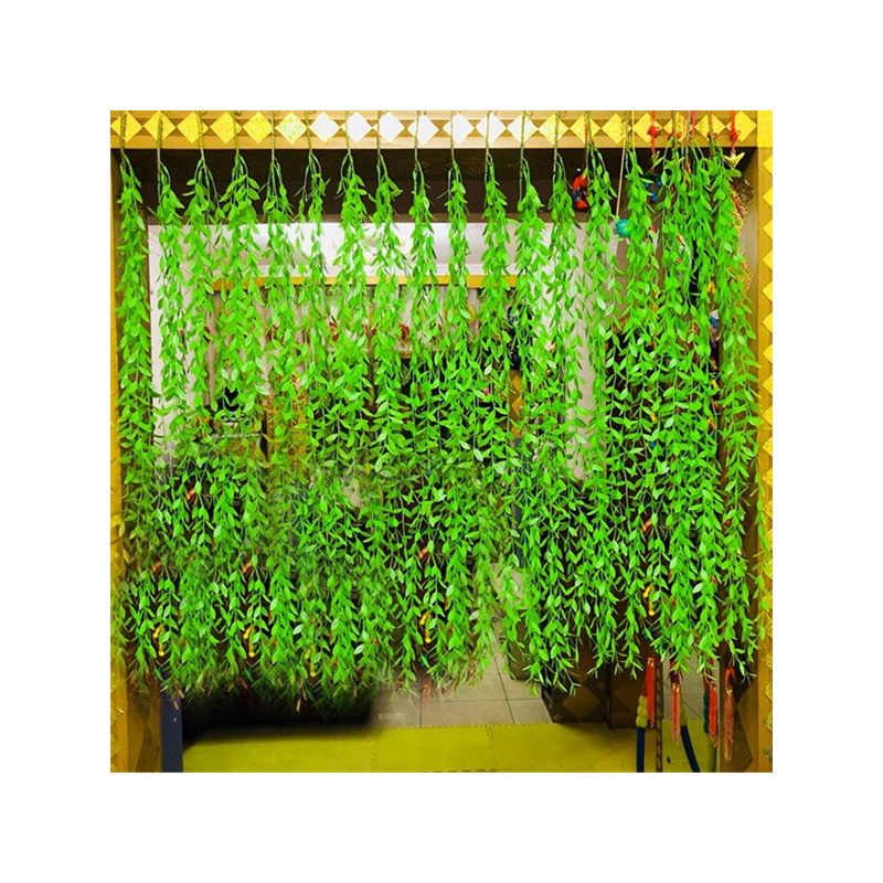 仿真柳叶柳条藤条植物塑料叶子假花吊顶墙壁垂吊阳台绿植装饰垂柳