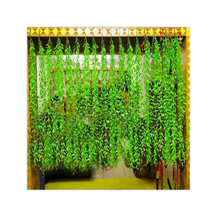 仿真柳叶柳条藤条植物塑料叶子假花吊顶墙壁垂吊阳台绿植装饰垂柳