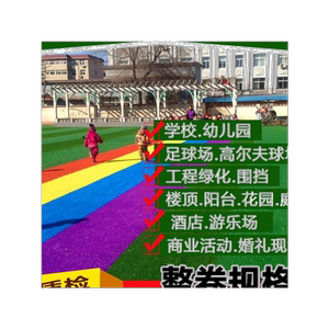 彩虹跑道学校塑料仿真草坪包邮