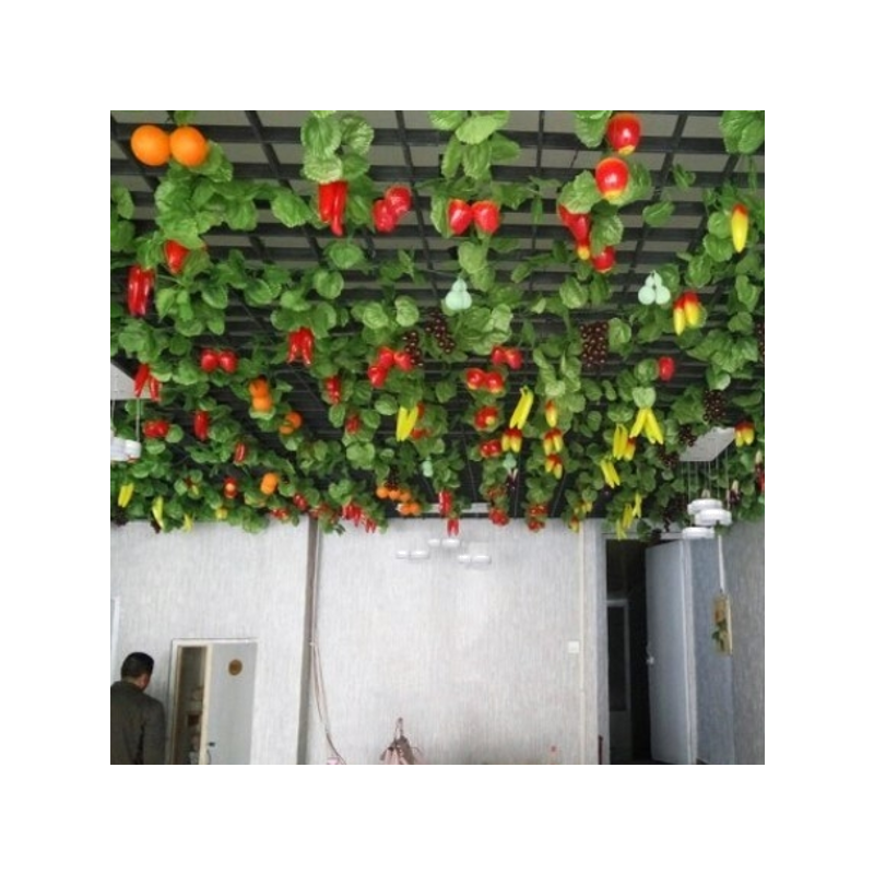葫芦树叶藤条装饰品假花水果葡萄吊顶房间花藤墙上绿叶塑料挂墙