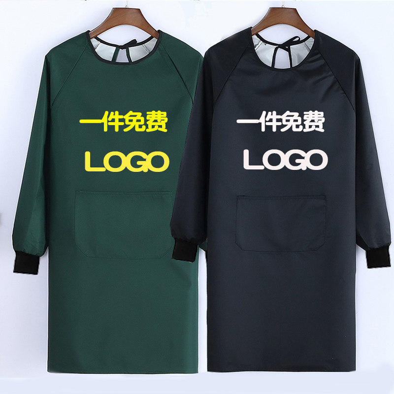 耐用黑色围裙罩衣免费印字防水