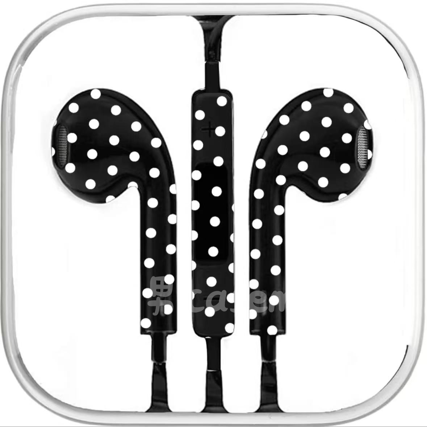 Y2K波点可爱有线耳机适用iphone