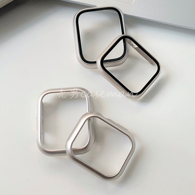 苹果手表硬壳钢化膜一体保护壳套