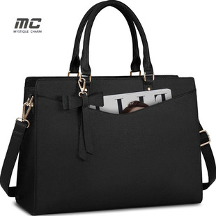 高级感15.6电脑包女士公文包律师教师通勤包电脑手提包