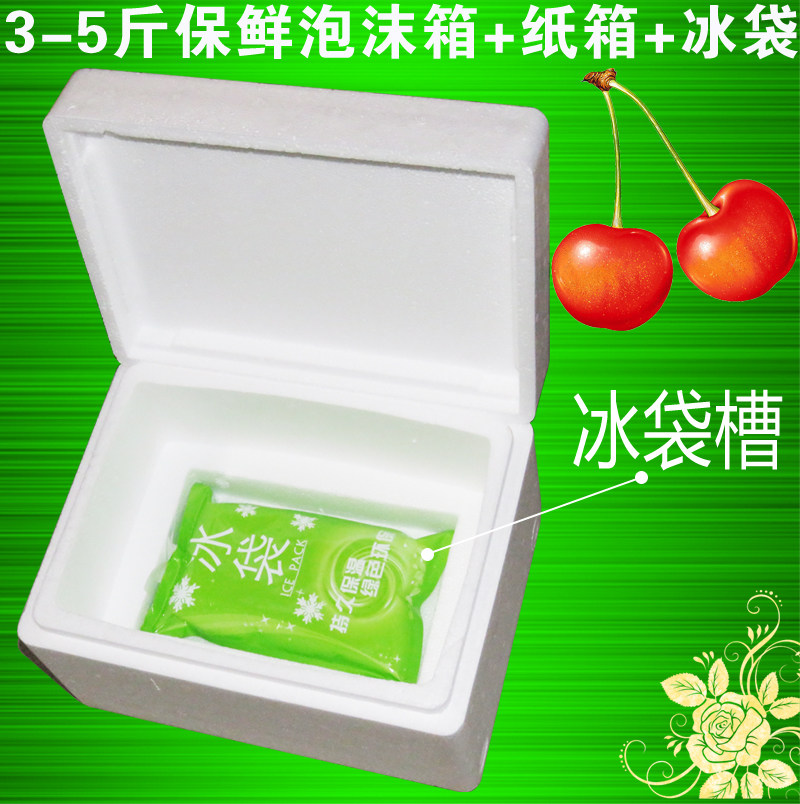 2-5斤水果保温鲜泡沫包装箱 生鲜专用食品打包快递冷链盒 冰袋槽