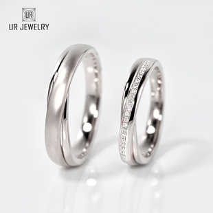 PT950铂金情侣对戒结婚求婚送礼天作之合男女戒指刻字白金定制