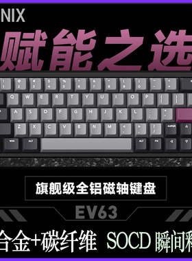 IQUNIX ev63旗舰磁轴键盘 无畏契约打瓦吃鸡游戏电竞SOCD铝厂键盘