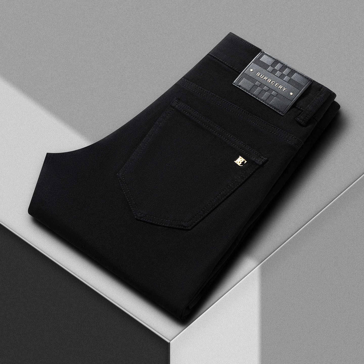 2025秋冬新款轻奢黑色牛仔裤男修身小直筒弹力潮流百搭长裤高级感