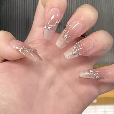 2026新款美甲穿戴甲中长款秋冬猫眼甲片指甲贴片手工光疗指甲