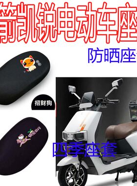 适用金箭凯锐电动三轮车坐垫套防晒四季通用卡通双层网纱隔热坐垫