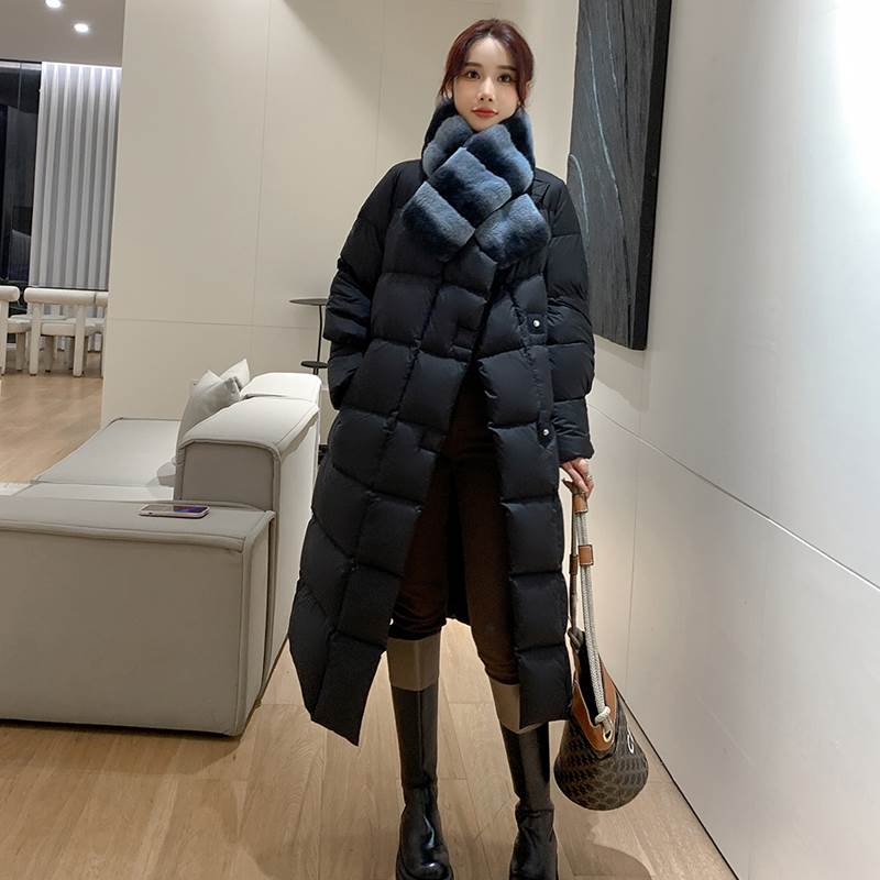 2024年女士冬季新款中长款过棉衣/棉服