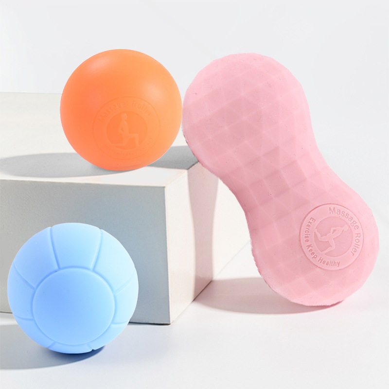 硅胶筋膜球双球花生球瑜伽球按磨球肌肉放松球背部按摩花生硅胶球